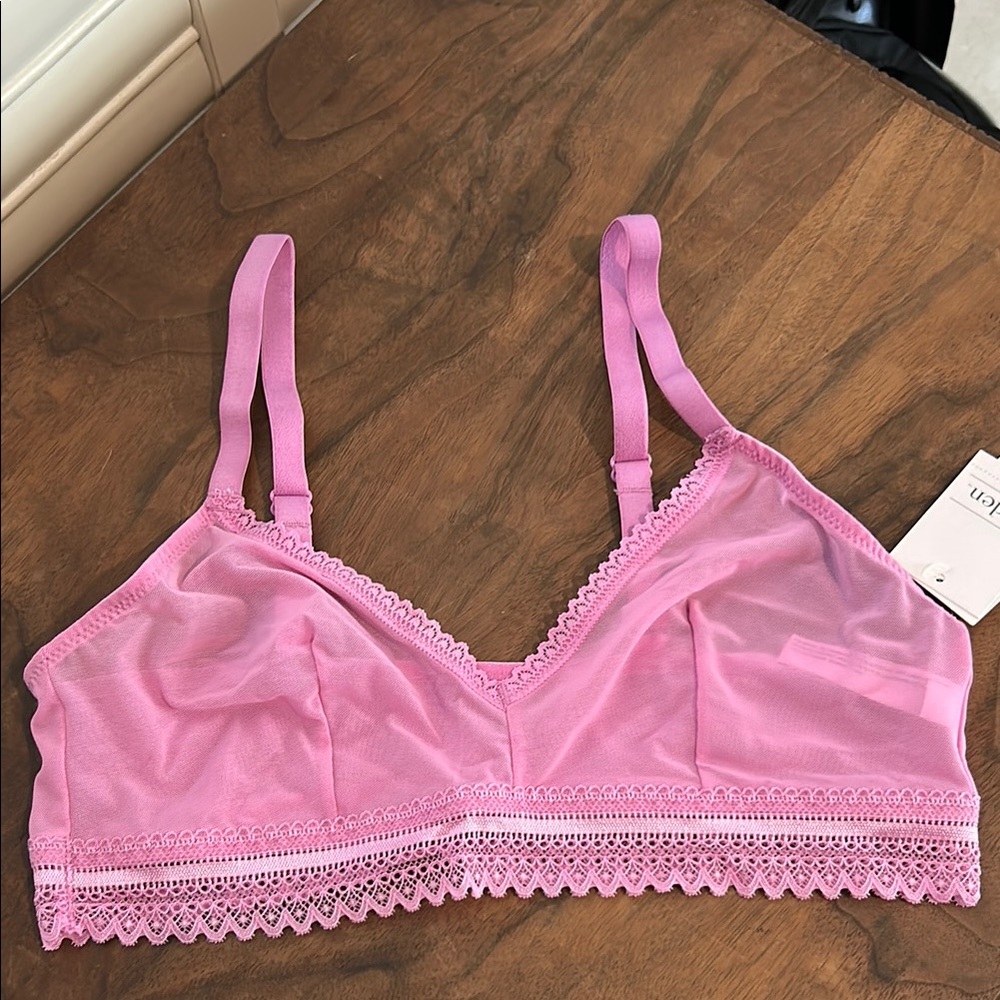 Auden sheer Pink Lace Bralette